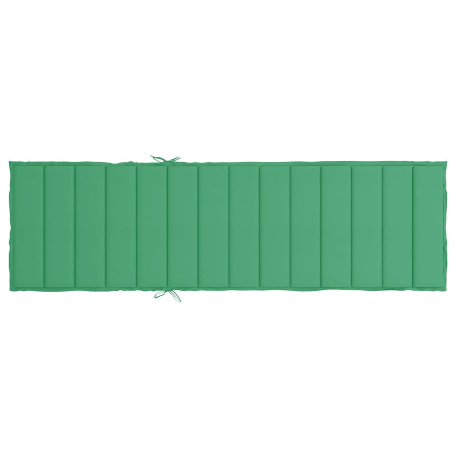 Sun Lounger Cushion Green 200x70x3cm Oxford Fabric