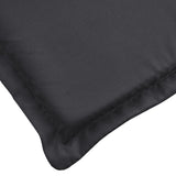 Sun Lounger Cushion Black 200x70x3cm Oxford Fabric - Rear View