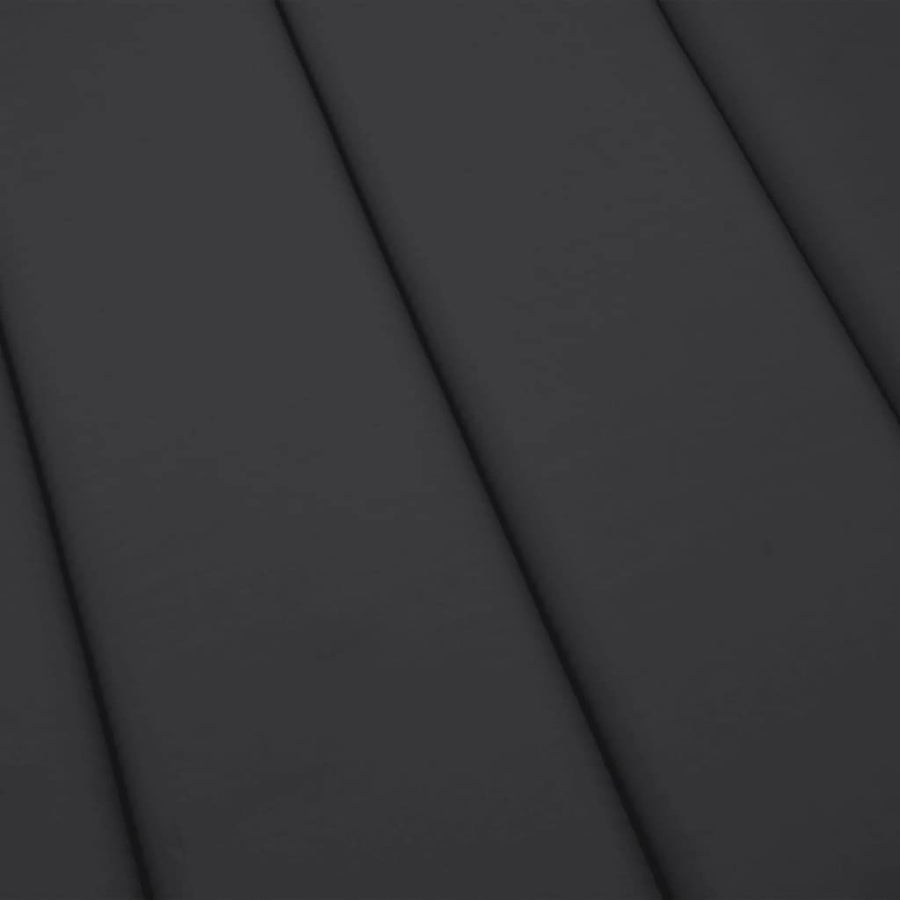 Sun Lounger Cushion Black 200x70x3cm Oxford Fabric
