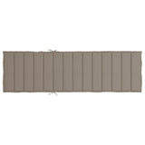 Sun Lounger Cushion Taupe 200x70x3cm Oxford Fabric