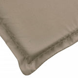 Sun Lounger Cushion Taupe 200x70x3cm Oxford Fabric - Rear View