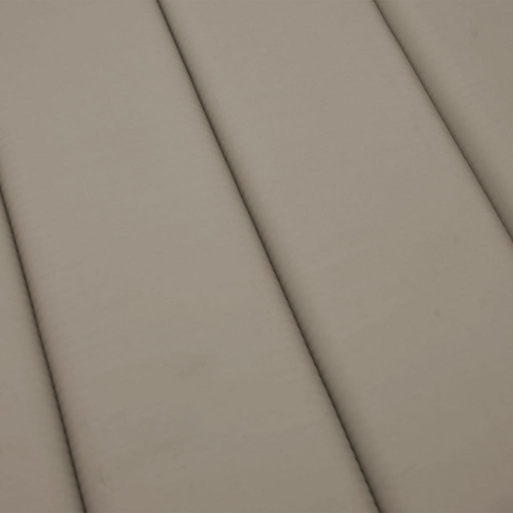 Sun Lounger Cushion Taupe 200x70x3cm Oxford Fabric