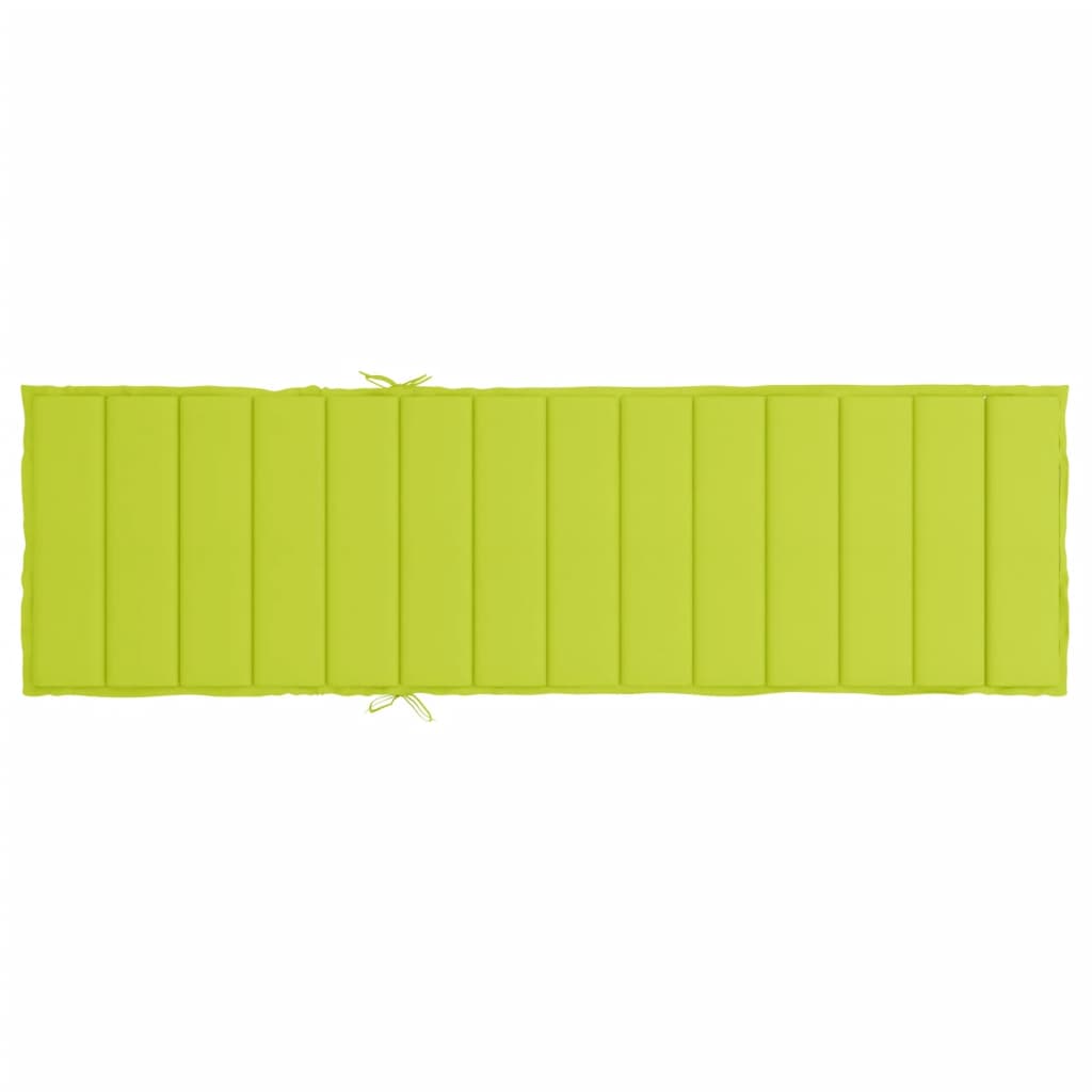 Sun Lounger Cushion Bright Green 200x70x3cm Oxford Fabric