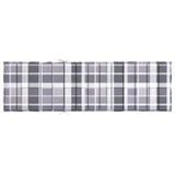 Sun Lounger Cushion Grey Check Pattern 200x70x3cm Oxford Fabric