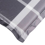 Sun Lounger Cushion Grey Check Pattern 200x70x3cm Oxford Fabric