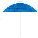 Hawaii Beach Parasol Blue 240 cm - Low Angle