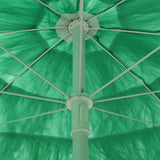 Hawaii Beach Parasol Green 300 cm - Rear View
