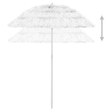 Hawaii Beach Parasol White 180 cm - Top-Down View