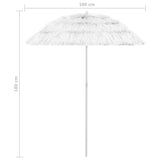 Hawaii Beach Parasol White 180 cm - Low Angle