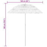 Hawaii Beach Parasol White 240 cm