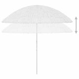 Hawaii Beach Parasol White 300 cm - Top-Down View