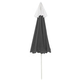Beach Parasol Anthracite 240 cm - Top-Down View