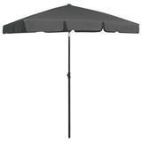 Beach Parasol Anthracite 180x120 cm - Front View