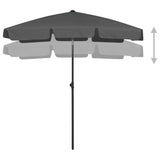 Beach Parasol Anthracite 180x120 cm - Side View