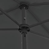 Beach Parasol Anthracite 180x120 cm - Close-Up Angle