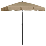 Beach Parasol Taupe 180x120 cm - Front View
