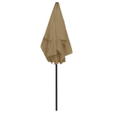 Beach Parasol Taupe 180x120 cm - 45-Degree Angle