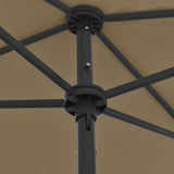 Beach Parasol Taupe 180x120 cm - Close-Up Angle