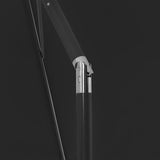 Beach Parasol Black 180x120 cm - Close-Up Angle