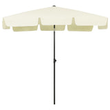 Beach Parasol Sand Yellow 200x125 cm - Front View