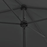 Beach Parasol Anthracite 200x125 cm - Rear View