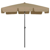Beach Parasol Taupe 200x125 cm