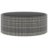 6 Piece Garden Lounge Set with Cushions Poly Rattan Grey - 45-Degree Angle