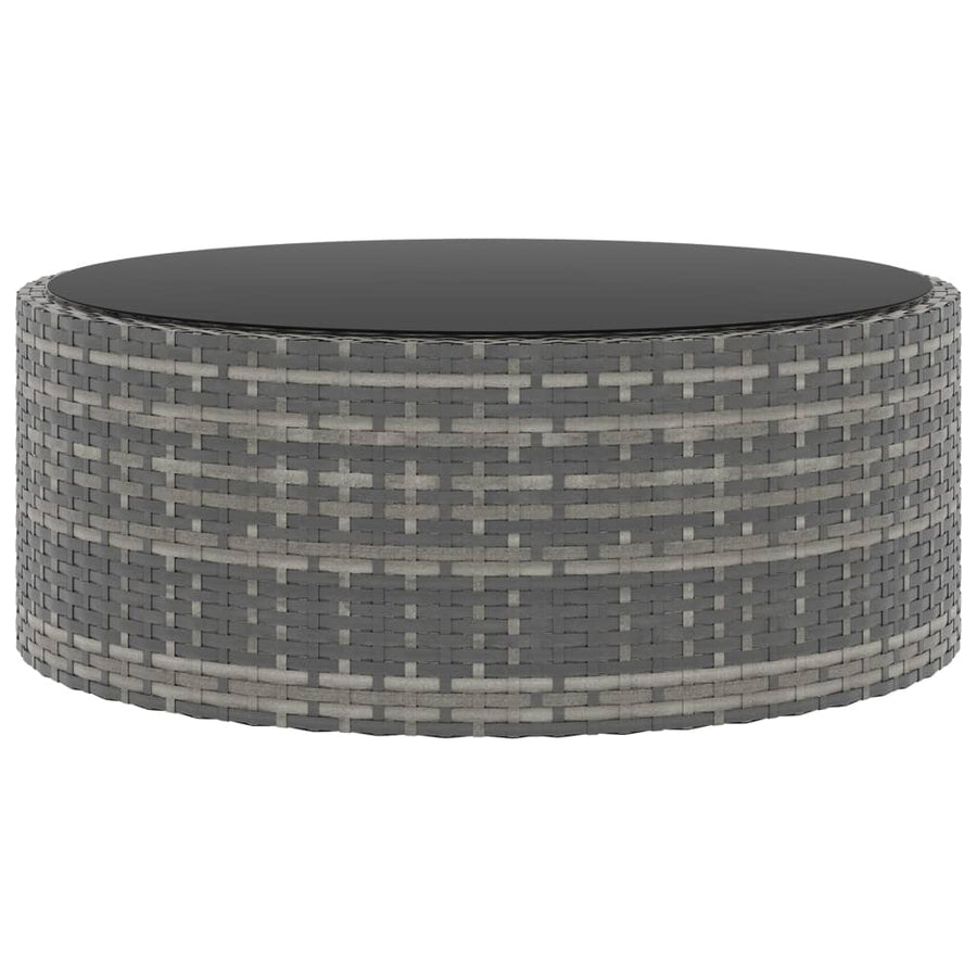 6 Piece Garden Lounge Set with Cushions Poly Rattan Grey