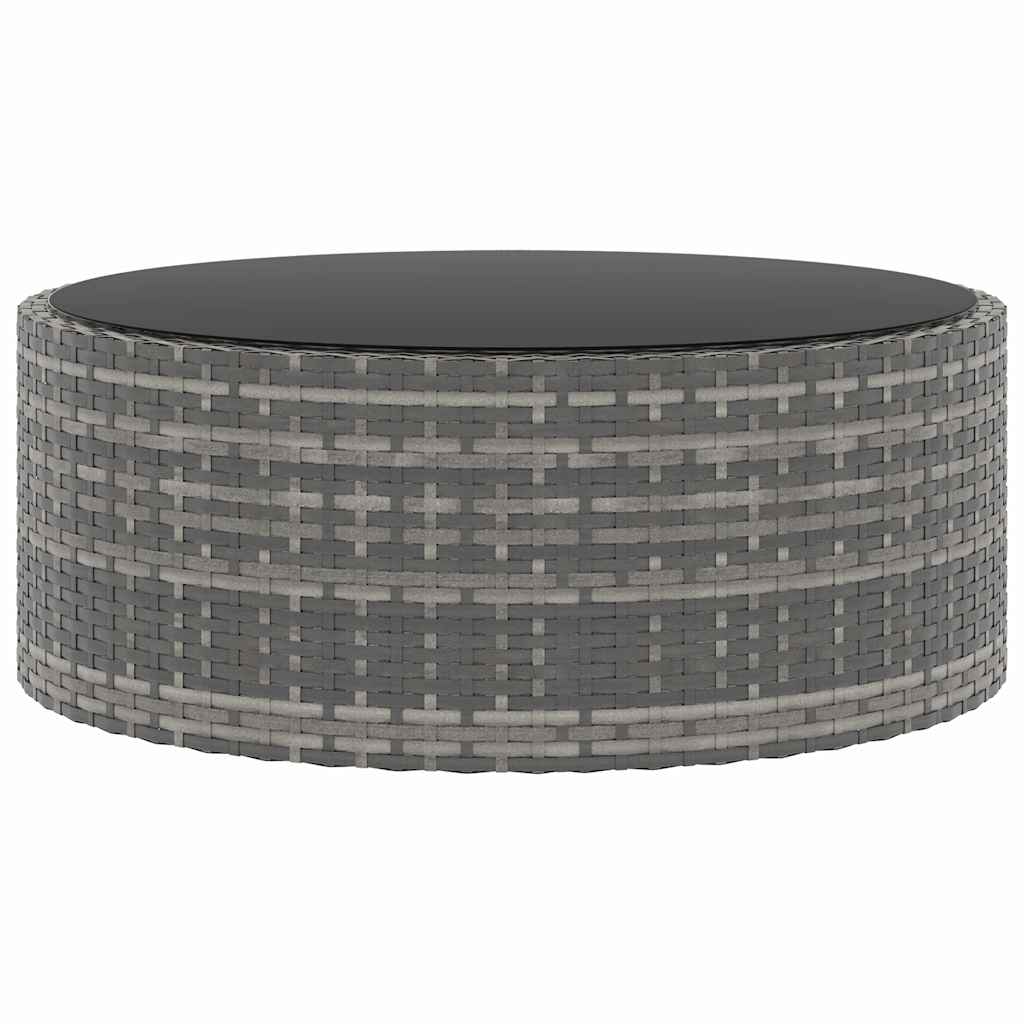 10 Piece Garden Lounge Set with Cushions Poly Rattan Grey