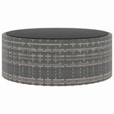 10 Piece Garden Lounge Set with Cushions Poly Rattan Grey