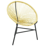 Garden Acapulco Chair Poly Rattan Beige - Front View