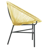 Garden Acapulco Chair Poly Rattan Beige - 45-Degree Angle