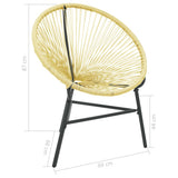 Garden Acapulco Chair Poly Rattan Beige - Close-Up Angle