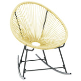 Outdoor Acapulco Chair Poly Rattan Beige - Front View
