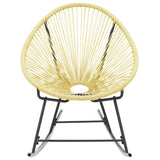 Outdoor Acapulco Chair Poly Rattan Beige - Side View