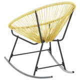 Outdoor Acapulco Chair Poly Rattan Beige - 45-Degree Angle