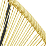 Outdoor Acapulco Chair Poly Rattan Beige - Rear View