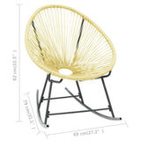 Outdoor Acapulco Chair Poly Rattan Beige - Close-Up Angle