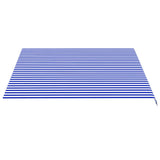 Replacement Fabric for Awning Blue and White 4x3.5 m - Top-Down View