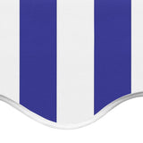 Replacement Fabric for Awning Blue and White 4x3.5 m - 45-Degree Angle