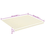 Replacement Fabric for Awning Cream 4.5x3.5 m