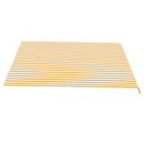 Replacement Fabric for Awning Yellow and White 4x3.5 m - Top-Down View