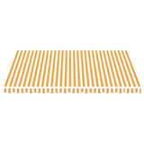 Replacement Fabric for Awning Yellow and White 4.5x3.5 m - Side View