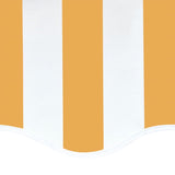 Replacement Fabric for Awning Yellow and White 4.5x3.5 m - 45-Degree Angle