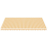 Replacement Fabric for Awning Yellow and White 5x3.5 m - Side View