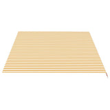 Replacement Fabric for Awning Yellow and White 5x3.5 m - Top-Down View