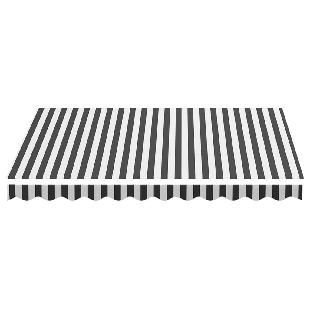 Awning Replacement Fabric Anthracite and White 3x2.5 m Polyester