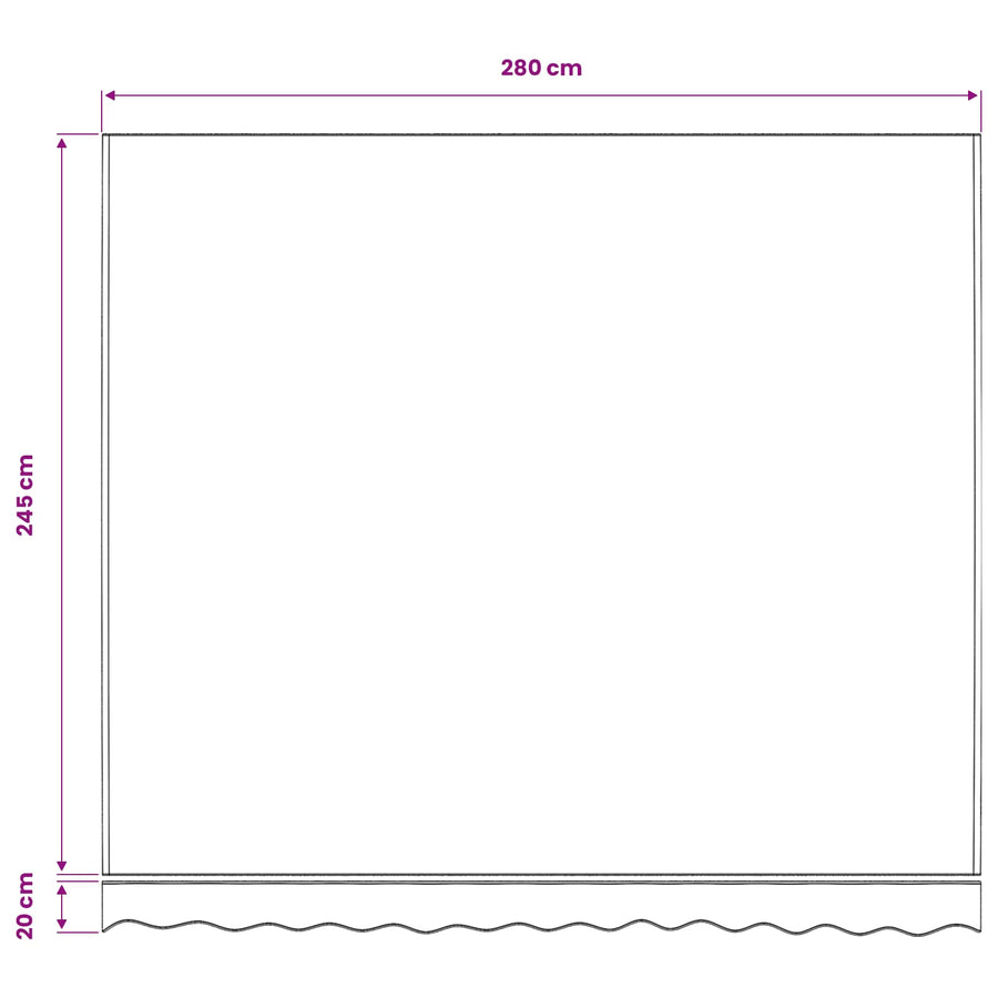 Awning Replacement Fabric Anthracite and White 300x250 cm