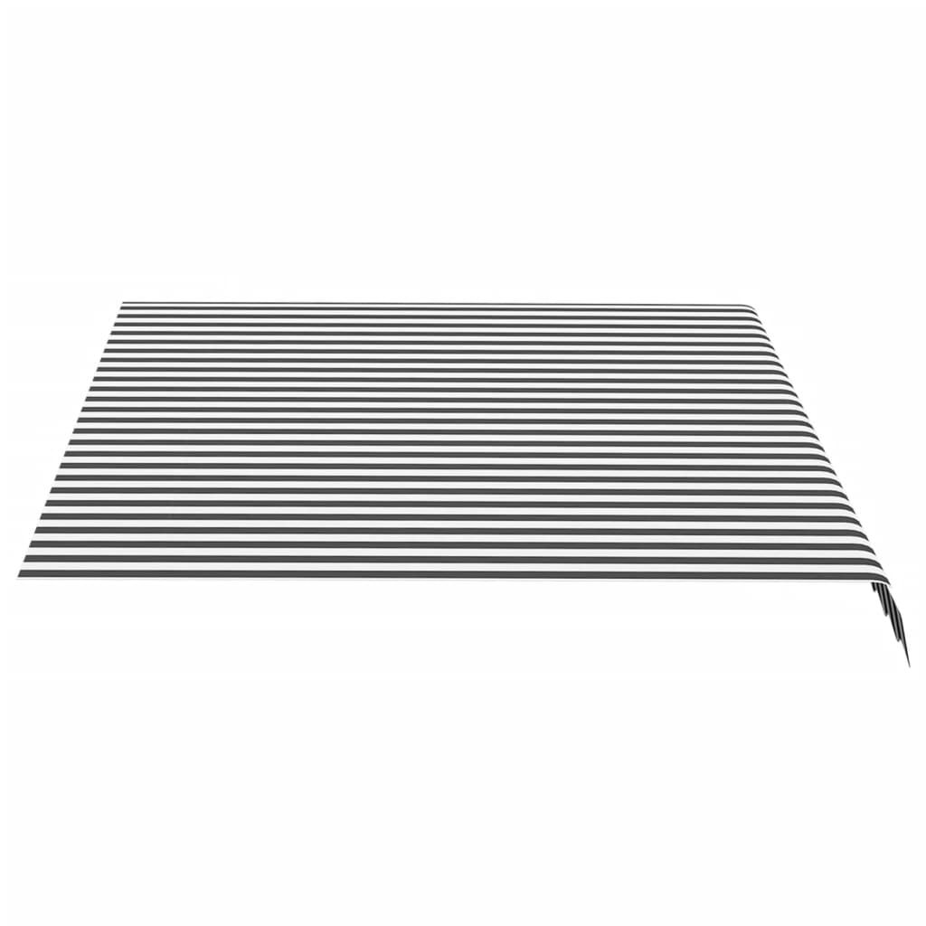 Awning Replacement Fabric Anthracite and White 3.5x2.5 m Polyester