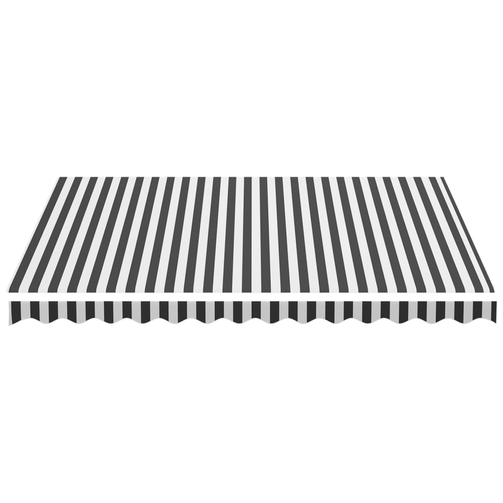 Awning Replacement Fabric Anthracite and White 3.5x2.5 m Polyester